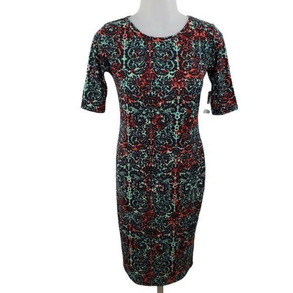 Lularoe Julia Dress XXS Fitted T Shirt Sheath Knee